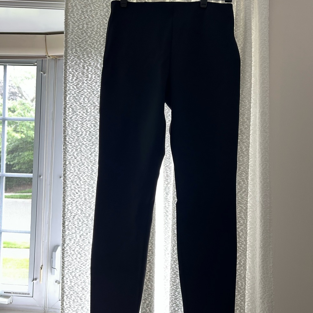 Theory Black Skinny Scuba Leggings